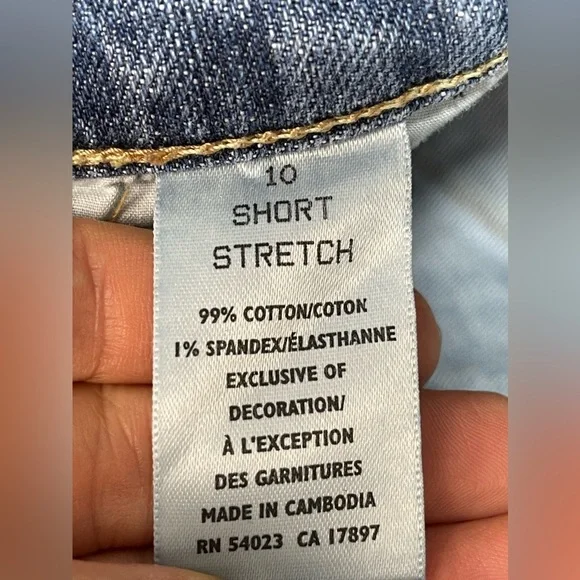 Old navy the sweetheart short stretch denim mid rise bootcut blue jeans size 10 - Picture 7 of 14